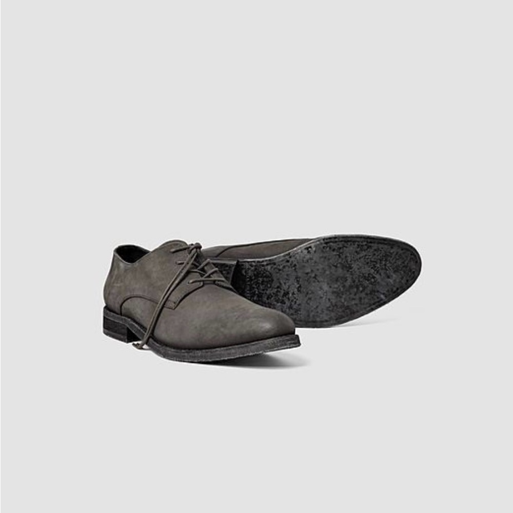 AllSaints Slate Grey Miter Dress Shoes. Size 12.